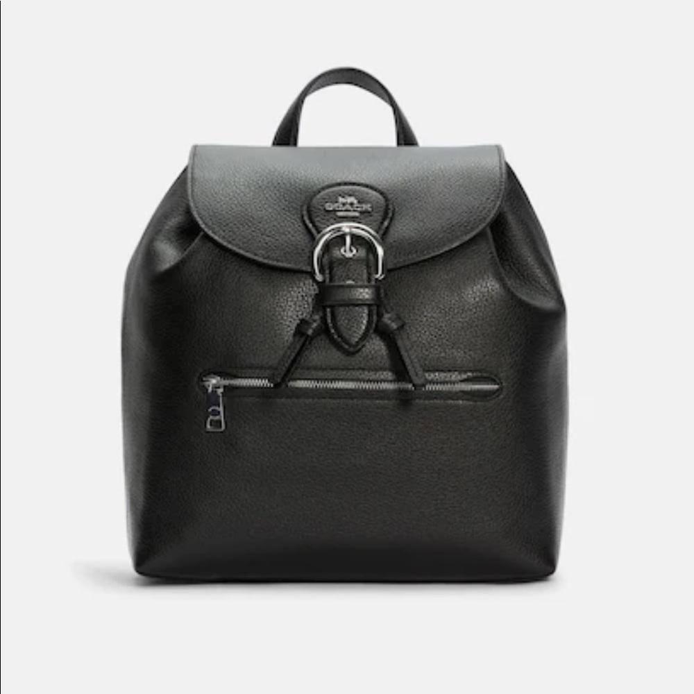NWT COACH KLEO BACKPACK- Black and Silver